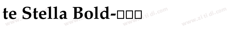 te Stella Bold字体转换